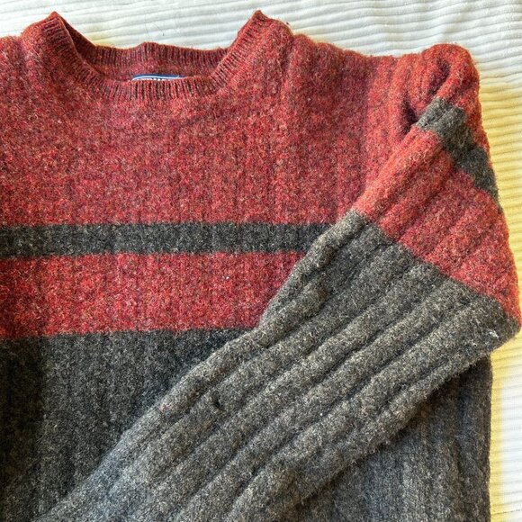 Vintage Authentic Structure 100% Lambswool Sweater Men’s L (Runs Small) Woolmark - Picture 2 of 15